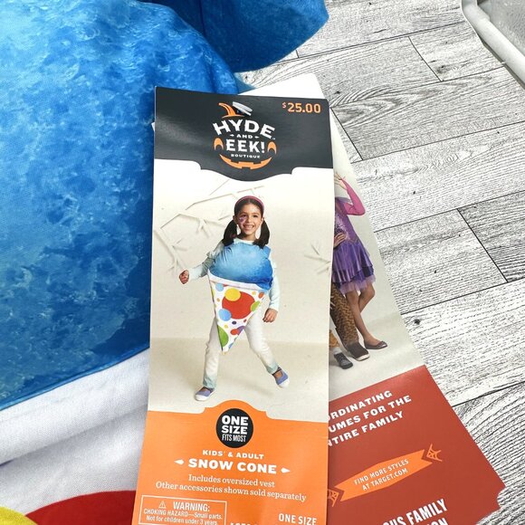 NWT Hyde & Eek! One Size Kids & Adult Snow Cone Halloween Costume - Picture 3 of 6